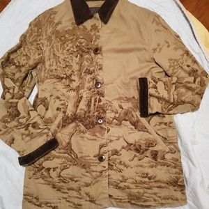 Vintage 90s Ralph Lauren Brown Hunting Jacket